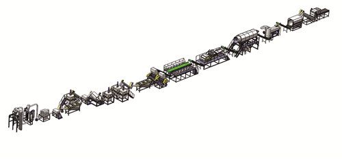 Пищевая PET Granulator Machine Автоматическая машина для мытья PET бутылок 0